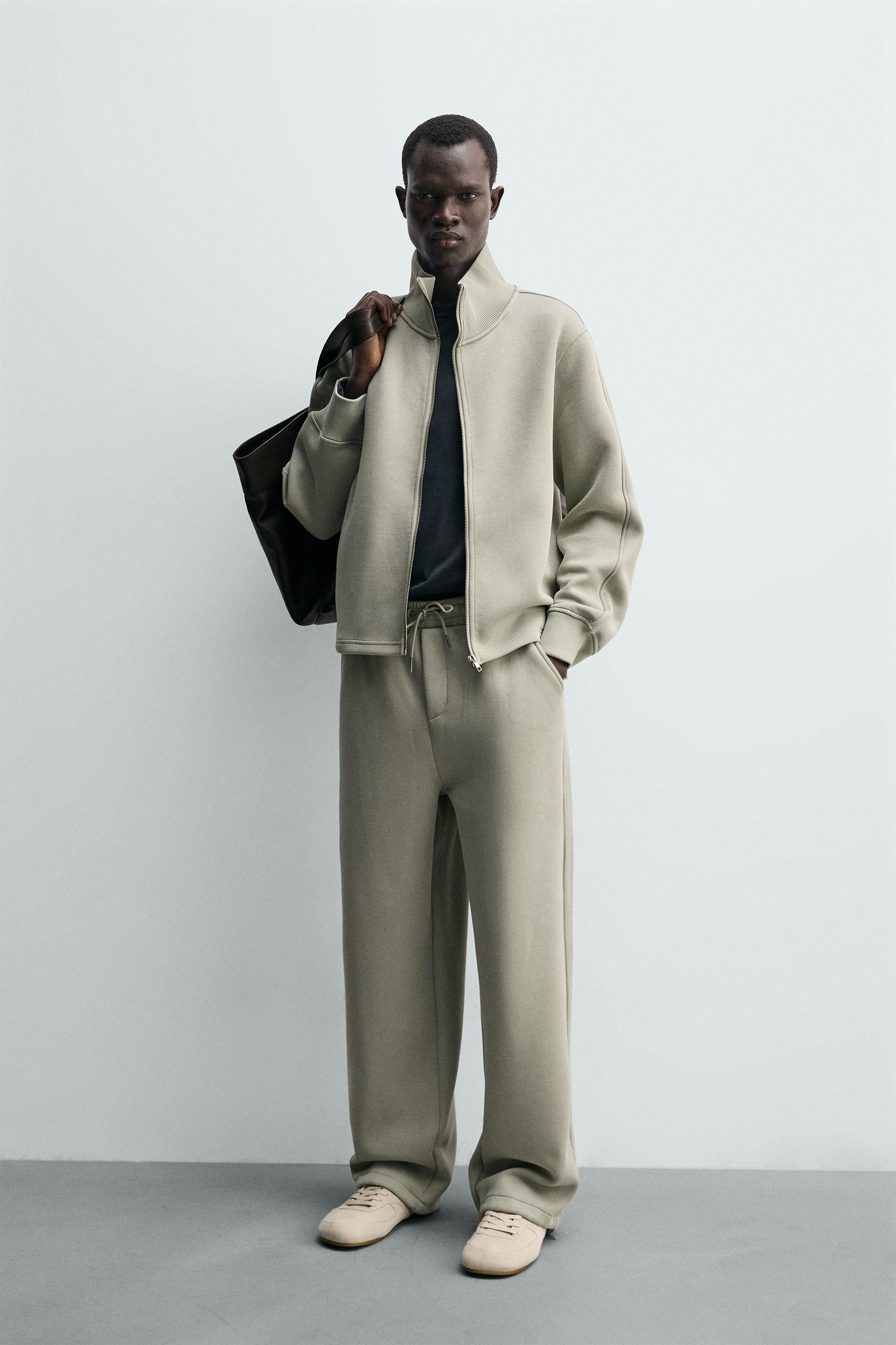 RELAXED FIT INTERLOCK JOGGING PANTS